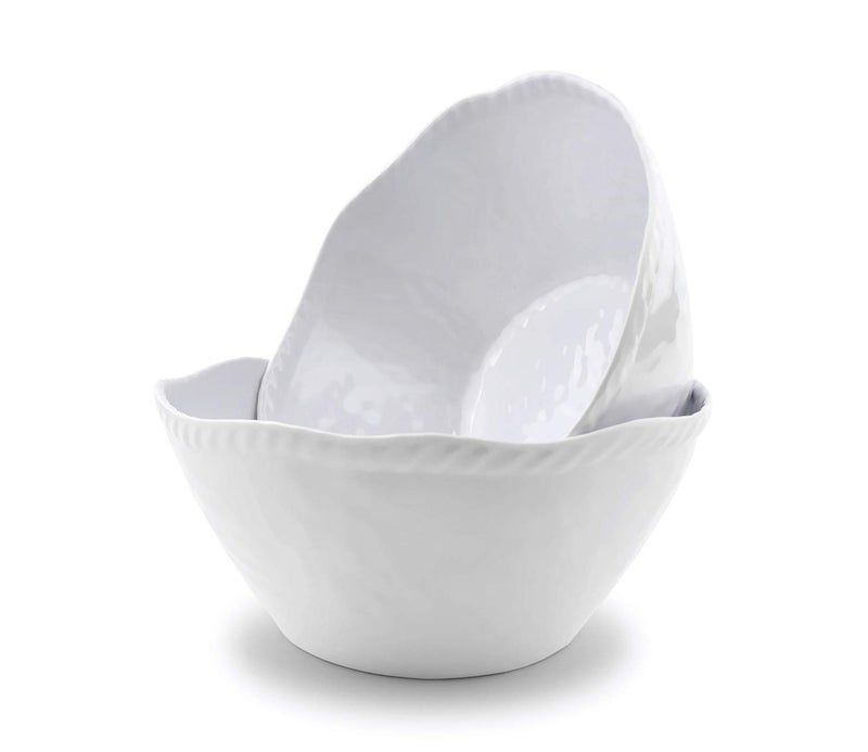 KX-WARE Melamine Cereal Bowls Set - 28 oz/6 inch 100% Melamine Soup/Salad Bowls | set of 6, White | Break-resistant and Dishwasher Safe, BPA Free - Image 4